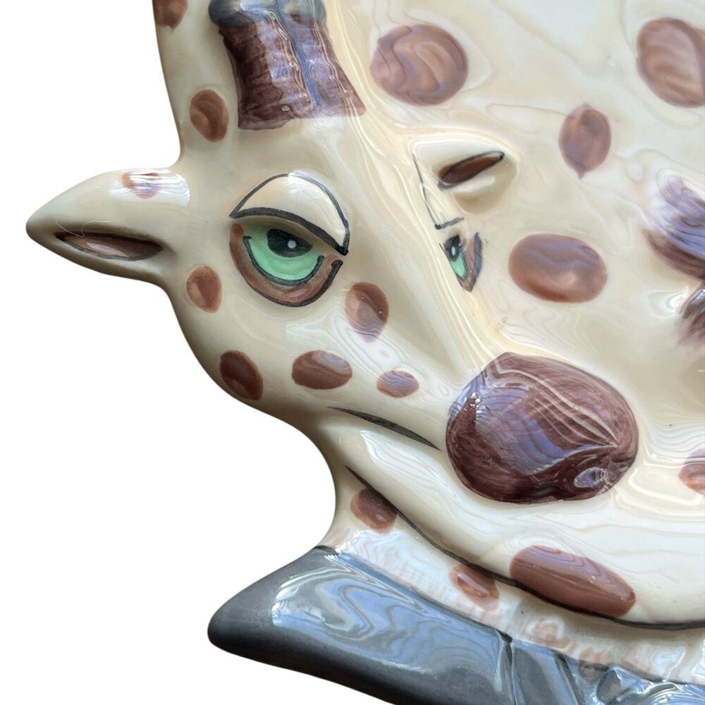 SPOON REST Ceramic Giraffe Blue Sky Ceramics 6 1/2" x 5 1/2" Soap Dish